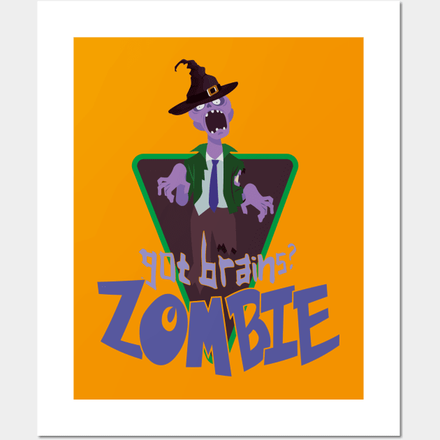 zombie got brains Wall Art by MohamedMAD